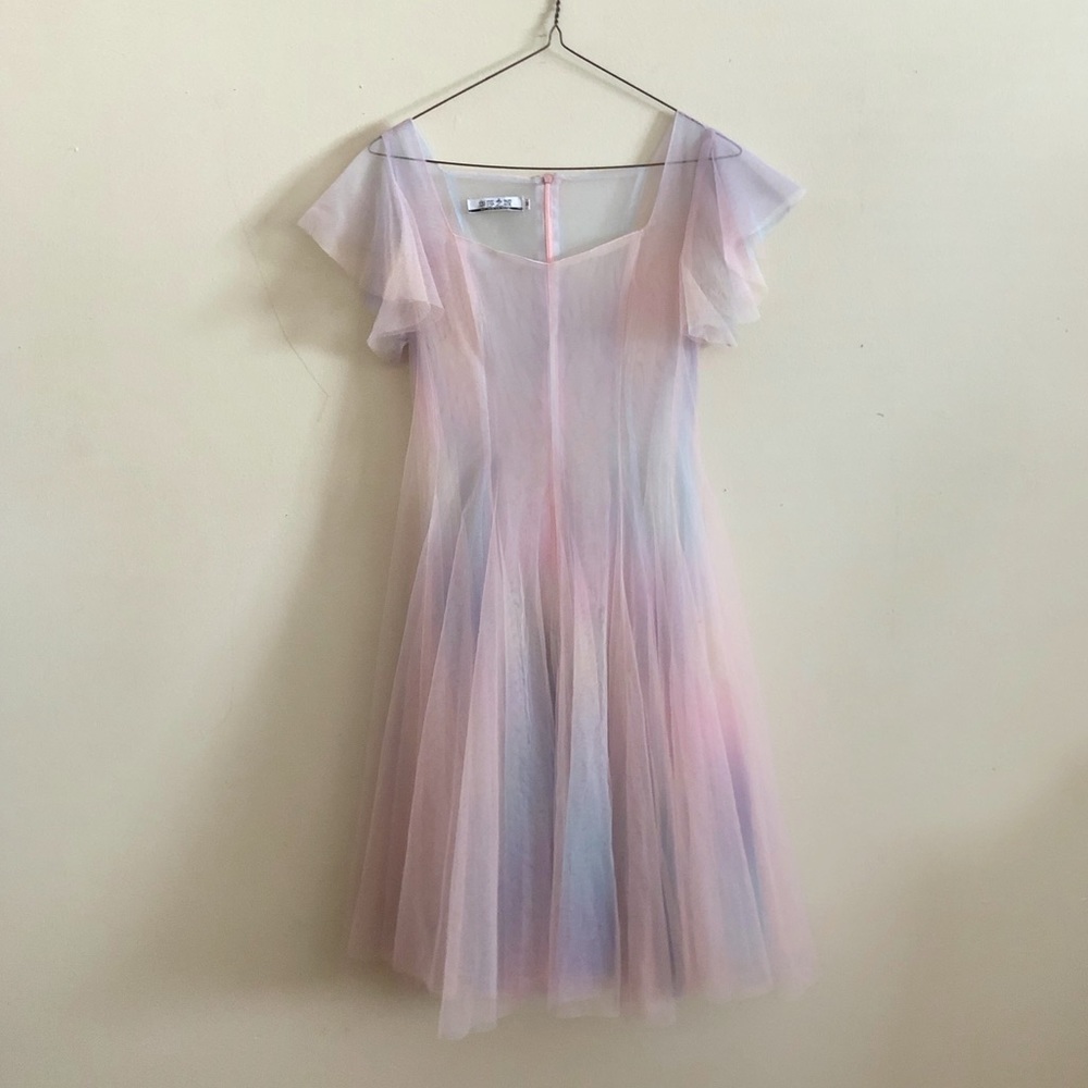 Sheer Mesh Pastel Pink, Blue, & Lavender Fairy Dress - Picture 1 of 3